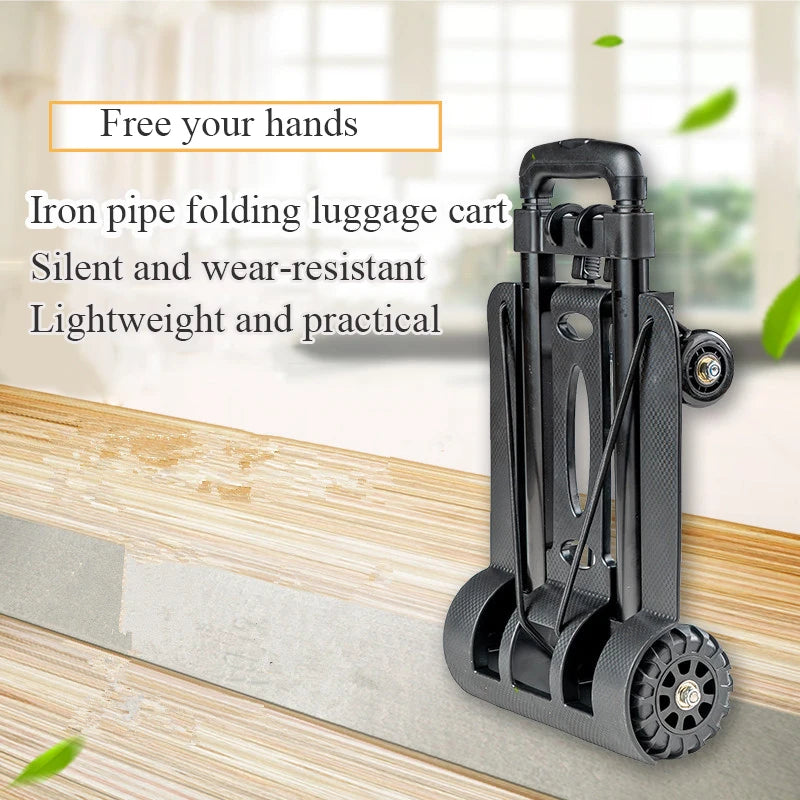 2/4-Wheeled Small Truck with Foldable Pull Rod, Portable Shopping Cart, Household Grocery Cart, Small Pull Cart, Luggage Cart