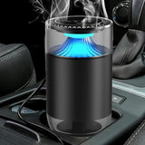 Smart Car Air Freshener Rechargeable Car Aroma Diffuser Cloud Mist with Sound Pickup Lamp RGB Light for Auto Interior Decoration