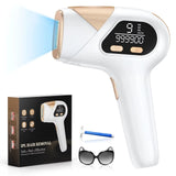 Laser Hair Removal IPL 3-In-1 Effective Hair Removal Device 9 Levels 999,900 Light Pulses Women Men Full Body Treatment Home Use