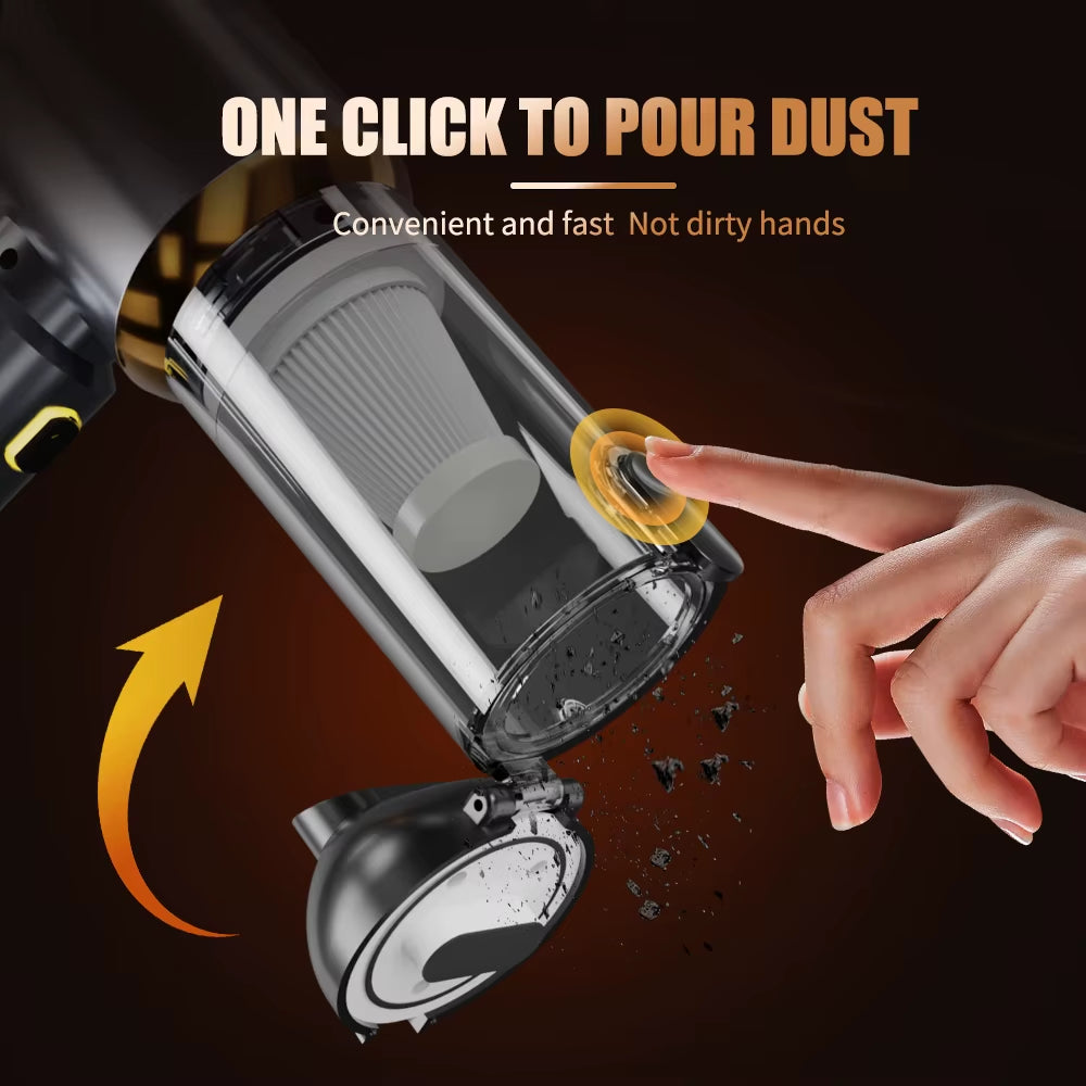 Mini Car Vacuum Cleaner 998000PA Cordless Powerful for Home Handheld Blower Car Cleaner Portable Car Vacuum Cleaner