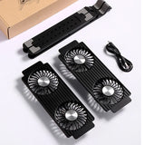 Laptop Fan Tablet Holder Devices Desk Setup Accessories Stand with Cooling Fan Foldable Support for Ipad Laptop Stand