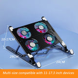 Laptop Fan Tablet Holder Devices Desk Setup Accessories Stand with Cooling Fan Foldable Support for Ipad Laptop Stand