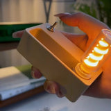DIY Decompression Small Night Light LED Flip Small Night Light Creative Mechanical Magnetic Small Night Light Desktop Decoration