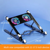 Laptop Fan Tablet Holder Devices Desk Setup Accessories Stand with Cooling Fan Foldable Support for Ipad Laptop Stand