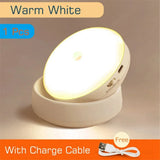 Night Light Rotatable Wireless Motion Sensor LED Night Lights USB Rechargeable Bedroom Corridohting Motion Sensor Light Led Lamp