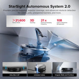 Saros Z70 Robot Vacuum and Mop, Omnigrip Arm, Ai-Powered, 22,000Pa Suction, 3.14’’ Ultra Slim, Flexiarm Riser Technology, Adaptilift Chassis, Obstacle Avoidance, Auto Mop Washing & Drying