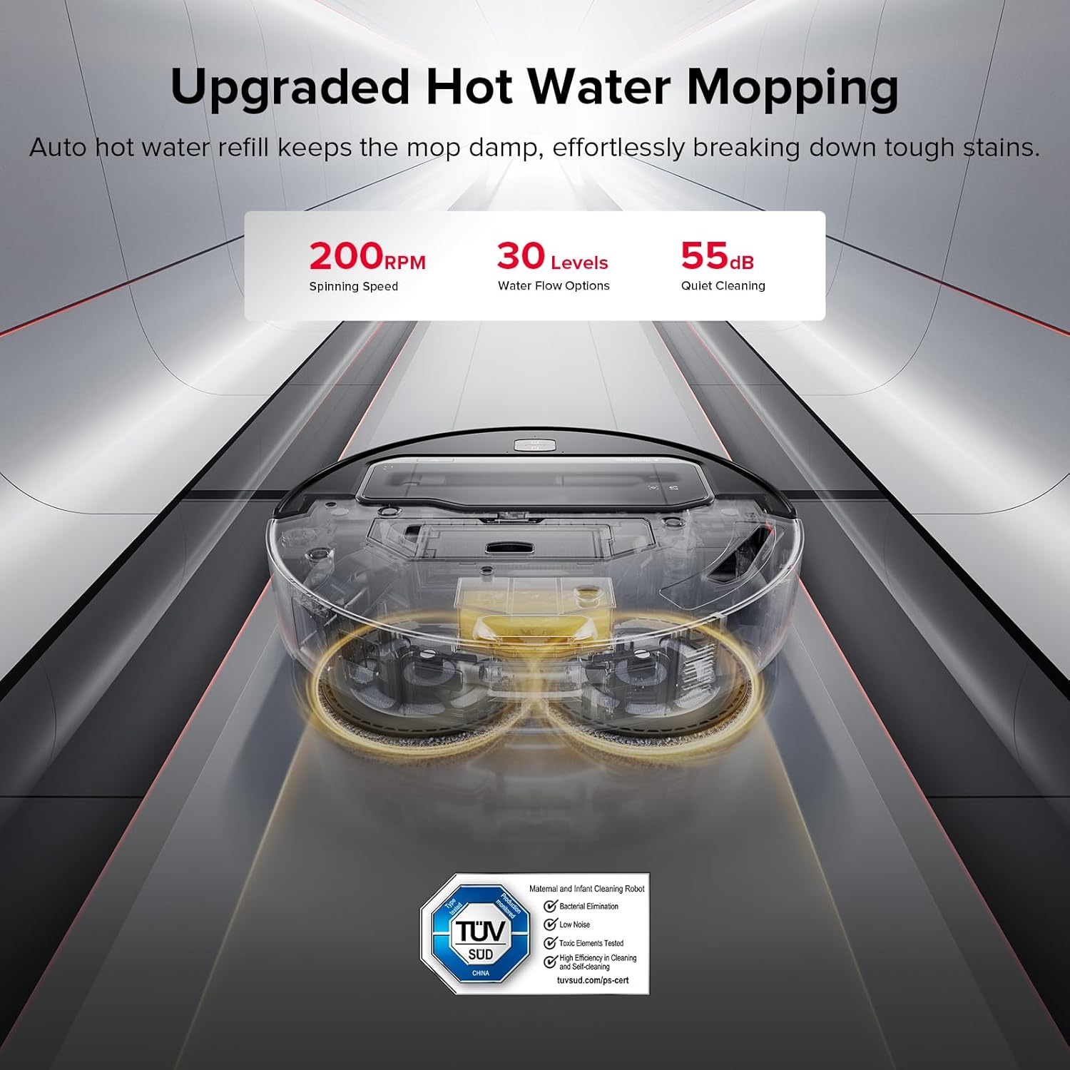 Saros Z70 Robot Vacuum and Mop, Omnigrip Arm, Ai-Powered, 22,000Pa Suction, 3.14’’ Ultra Slim, Flexiarm Riser Technology, Adaptilift Chassis, Obstacle Avoidance, Auto Mop Washing & Drying