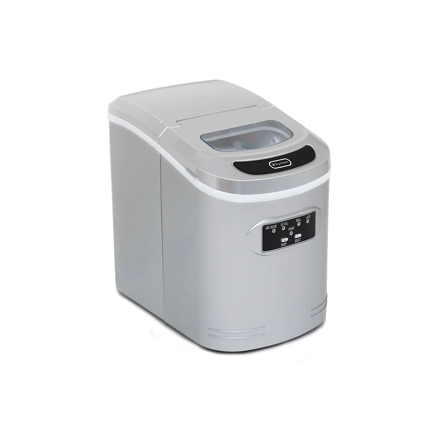 Compact Portable Ice Maker 27 Lb Capacity - Metallic Silver