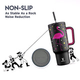 Meoky 40 Oz Stainless Steel Leak-Proof Water Bottle Flamingo Car Mug USA