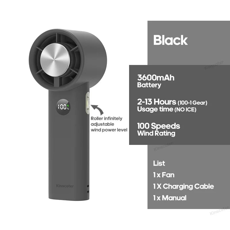 Multifunctional Electric Handheld Fan Wireless Portable Home Quiet Ventilator Desktop Wall Ceiling Fan Air Cooler