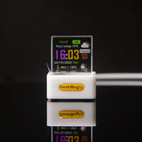 Mini Crystal Display Weather Forecast Gadget with Wifi Desktop Clock Station,Transparent Small TV for Game Decoration