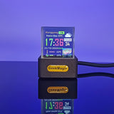 Mini Crystal Display Weather Forecast Gadget with Wifi Desktop Clock Station,Transparent Small TV for Game Decoration