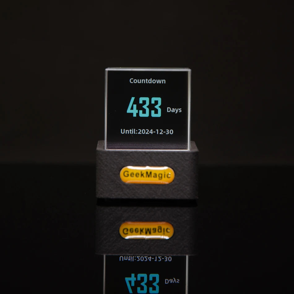 Mini Crystal Display Weather Forecast Gadget with Wifi Desktop Clock Station,Transparent Small TV for Game Decoration