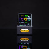 Mini Crystal Display Weather Forecast Gadget with Wifi Desktop Clock Station,Transparent Small TV for Game Decoration