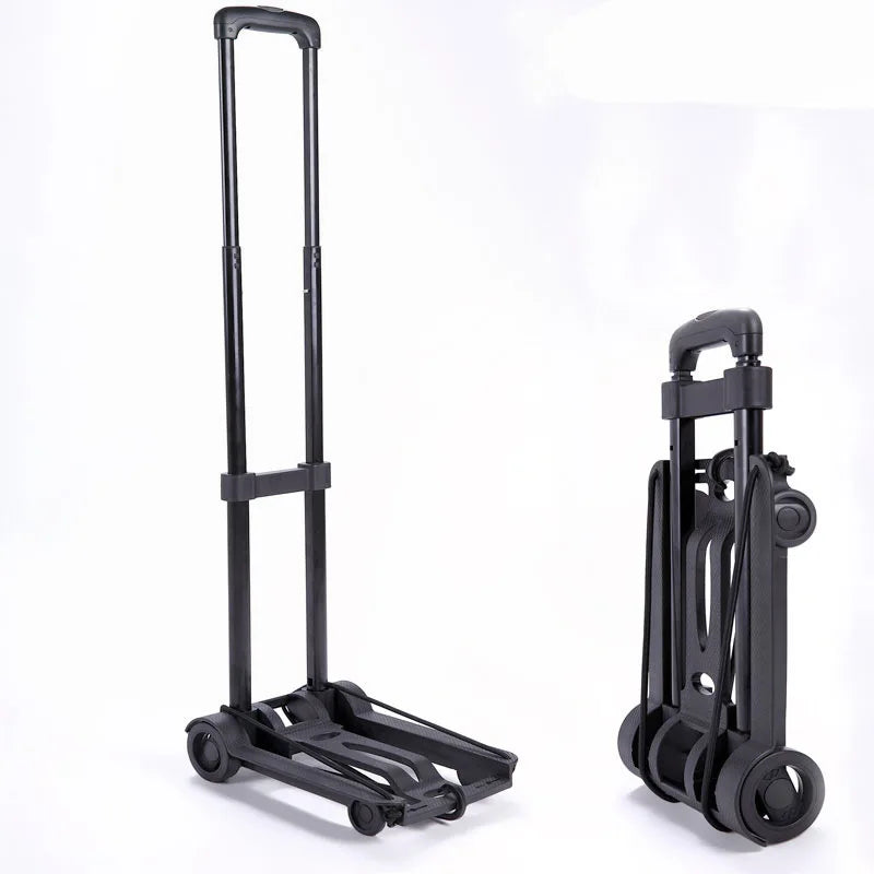 2/4-Wheeled Small Truck with Foldable Pull Rod, Portable Shopping Cart, Household Grocery Cart, Small Pull Cart, Luggage Cart