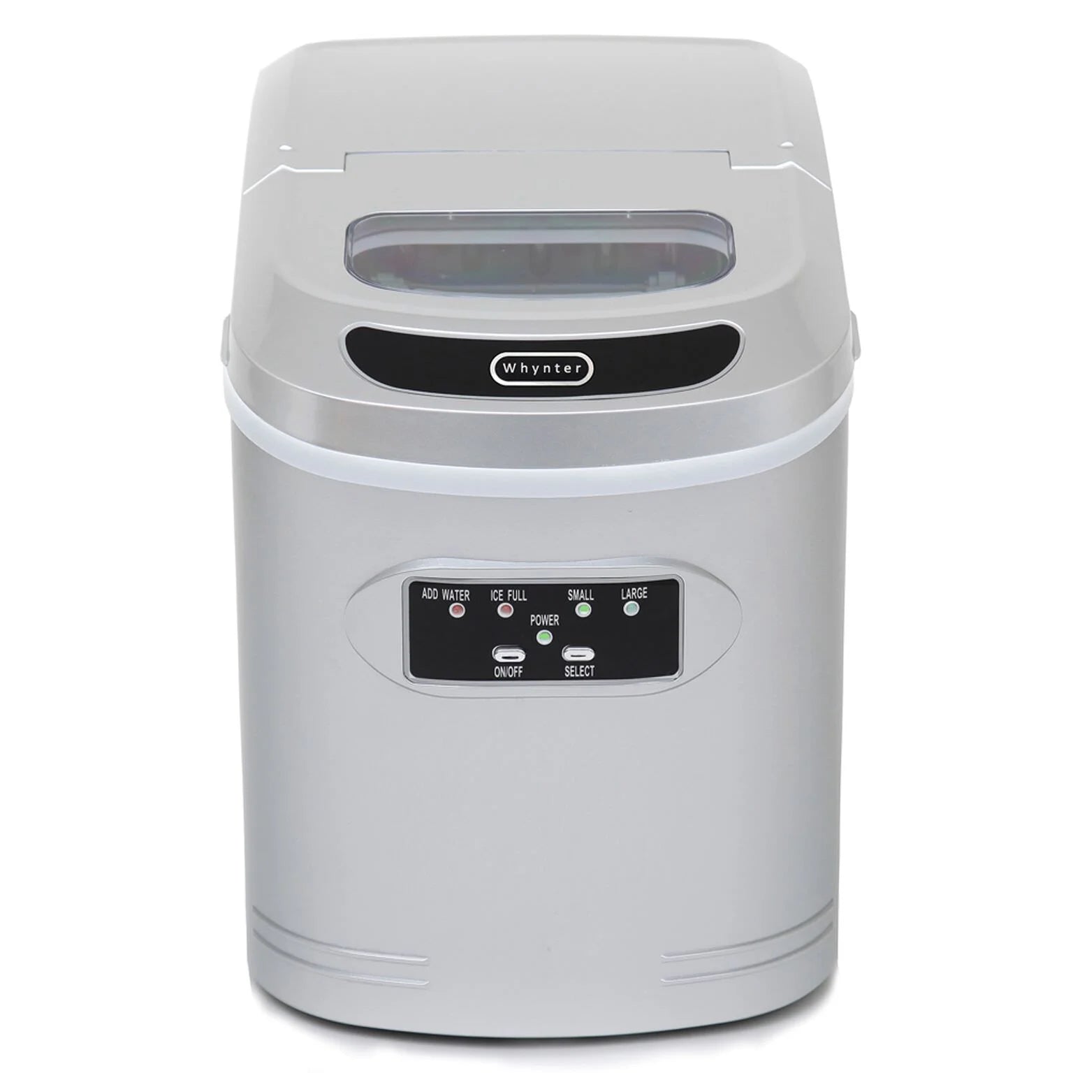 Compact Portable Ice Maker 27 Lb Capacity - Metallic Silver