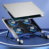 Laptop Fan Tablet Holder Devices Desk Setup Accessories Stand with Cooling Fan Foldable Support for Ipad Laptop Stand